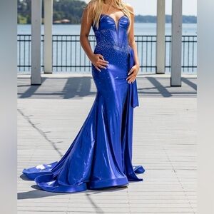 Ava Presley Blue Evening Gown